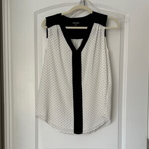 Roz & Ali Polka Dot Sleeveless Blouse
